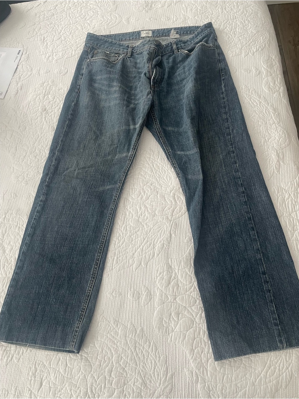 Men's Bootcut Jeans in Dark Blue Denim